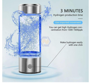 Factory Price Hydrogen Water Bottle Glass 400ml Portable H2 Rich Water Bottle Hydrogen Water Machine